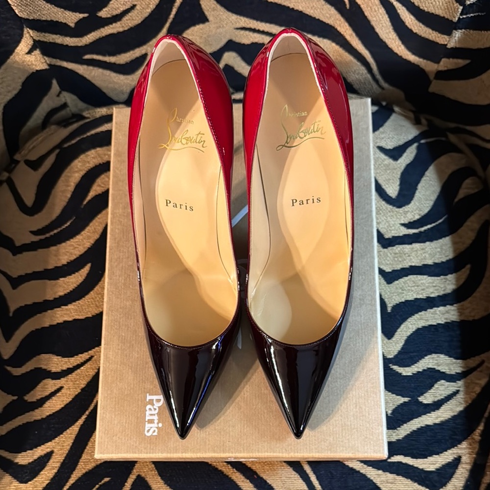Elegant Red and Black Patent Heels